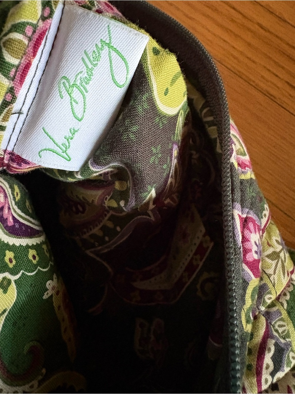 Vera Bradley Chelsea Green Quilted Paisley Shoulder Bag - Picture 3 of 6
